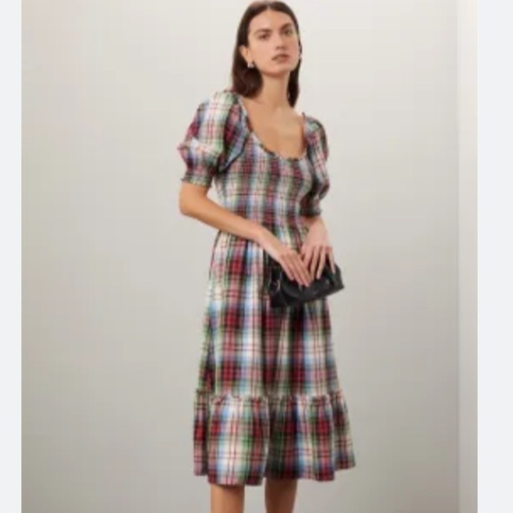 Hill House Home The Louisa Nap Dress in Ivory Tartan limited edition holiday